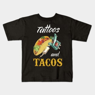 Tattoos and Tacos Funny Kids T-Shirt